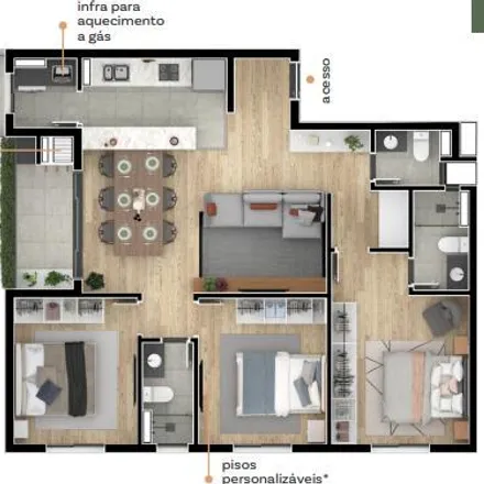 Buy this 3 bed apartment on Rua Vicente Ciccarino 1226 in Boa Vista, Curitiba - PR
