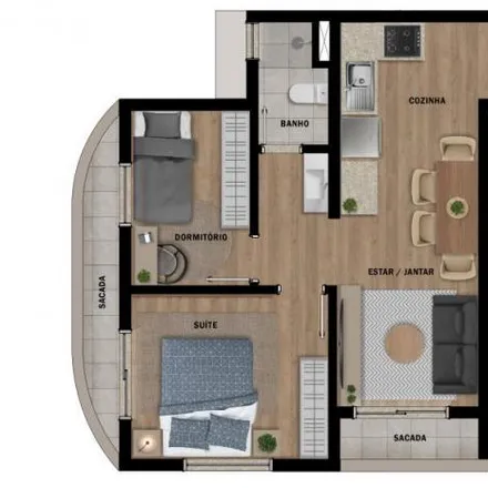 Buy this 2 bed apartment on Rua Bororós 728 in Vila Izabel, Curitiba - PR