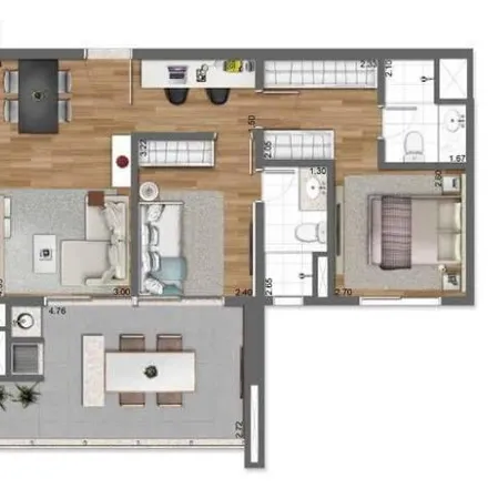 Buy this 2 bed apartment on Rua Guaraíuva 830 in Brooklin Novo, São Paulo - SP