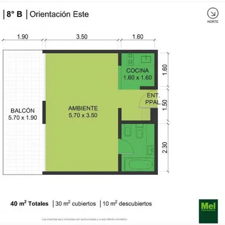 Rent this studio apartment on Burton in Laprida 1772, Recoleta