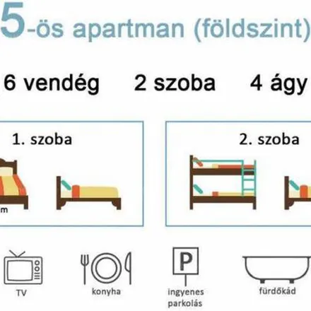 Rent this 2 bed apartment on Bella Italia in Siófok, Fő tér 4