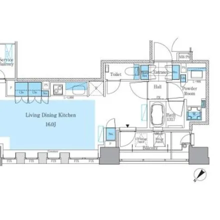 Image 2 - パークアクシス月島 マチュアスタイル, 12 Tsukuda-ohashi-dori, Tsukishima 1-chome, Chuo, 104-0052, Japan - Apartment for rent