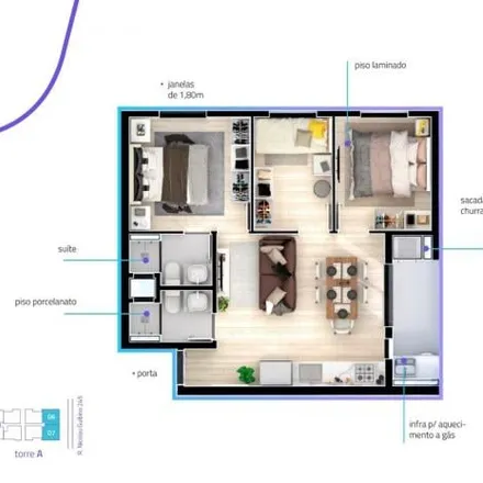 Buy this 2 bed apartment on Rua Nicolau Gulbino 251 in Capão da Imbuia, Curitiba - PR