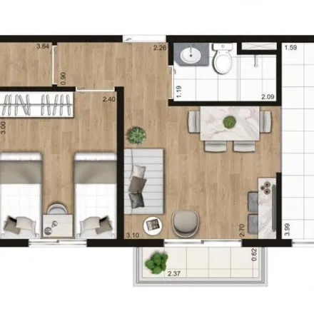 Buy this 2 bed apartment on Avenida Rangel Pestana in Jabaquara, Santos - SP