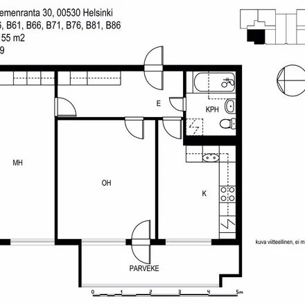 Rent this 2 bed apartment on Hakaniemenranta 30 in 00170 Helsinki, Finland