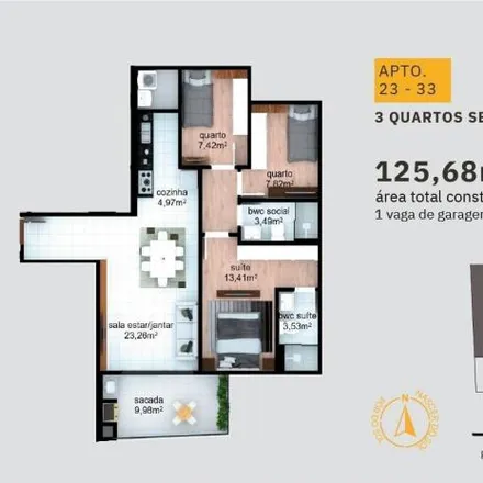 Buy this 3 bed apartment on Rua Gabriel Nunes Pires 140 in Campina do Siqueira, Curitiba - PR