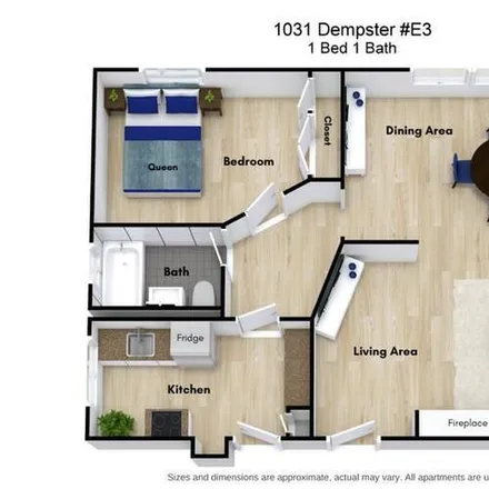 Image 9 - 1031 Dempster St, Unit CL-E3 - Apartment for rent
