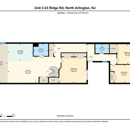 Rent this 3 bed apartment on 51 Franklin Place in North Arlington, NJ 07031
