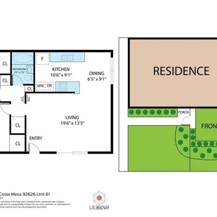 Rent this studio apartment on 3036 Coolidge Avenue in Costa Mesa, CA 92626