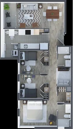 Rent this 3 bed apartment on Avenida Walker Martínez 1598 in 824 0000 La Florida, Chile
