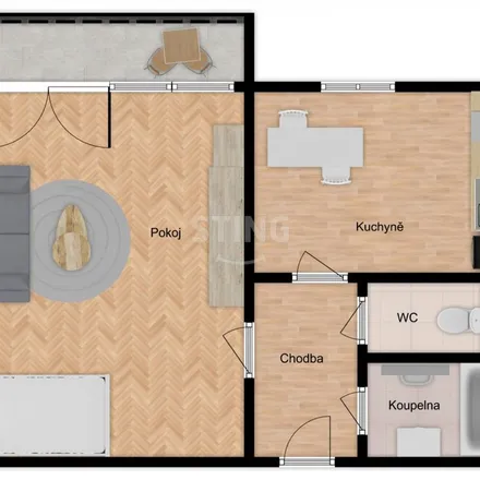 Rent this 1 bed apartment on Španielova 6074/19 in 708 00 Ostrava, Czechia