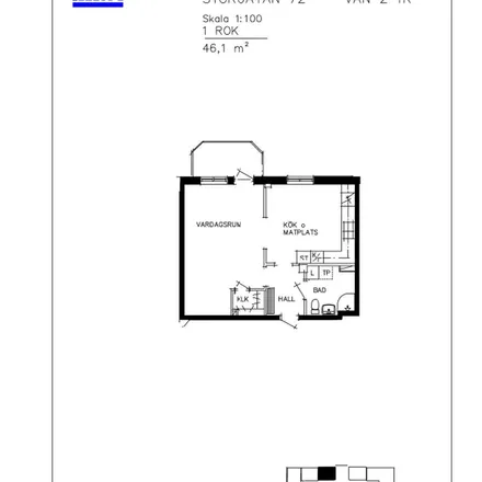 Rent this 1 bed apartment on Storgatan 68 in 941 32 Piteå, Sweden