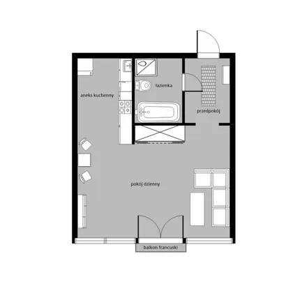 Rent this 1 bed apartment on Kazimierza Królewicza 59 in 71-544 Szczecin, Poland