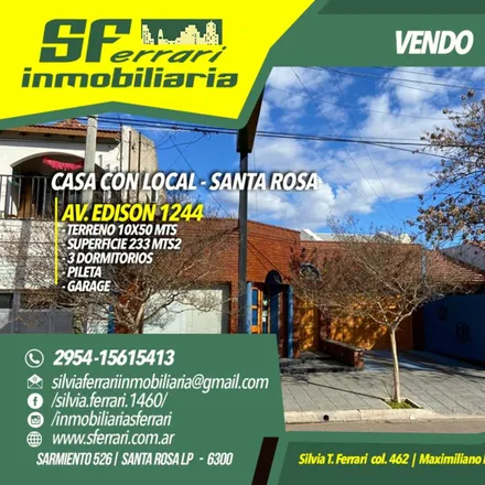 Buy this studio house on Boulevard Tomás A. Edison 1142 in Villa Santillán, 6300 Santa Rosa