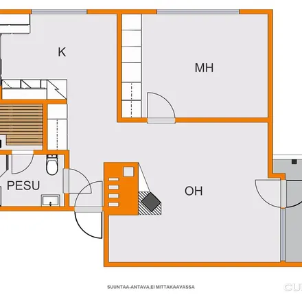 Rent this 2 bed apartment on Kenraalintie in 37630 Valkeakoski, Finland