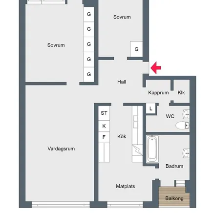 Rent this 3 bed apartment on Jakobsgatan 69 in 724 62 Västerås, Sweden