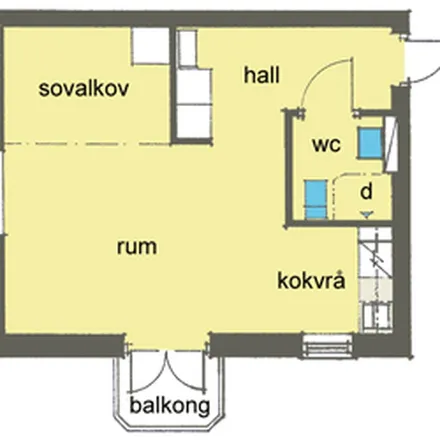 Rent this 1 bed apartment on Rydgatan in Rydgatan 7, 331 50 Värnamo
