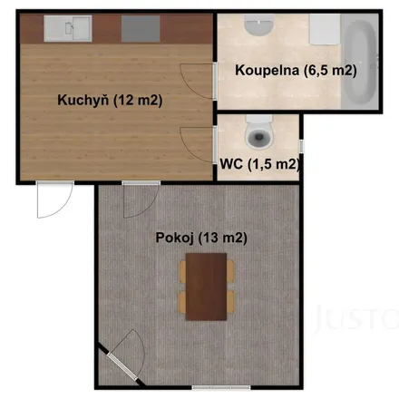 Rent this 1 bed apartment on Kounická 1354/40 in 100 00 Prague, Czechia