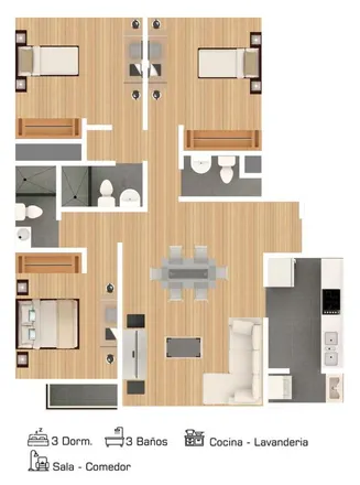 Buy this 3 bed apartment on Ciclovía Precursores in San Miguel, Lima Metropolitan Area 15087
