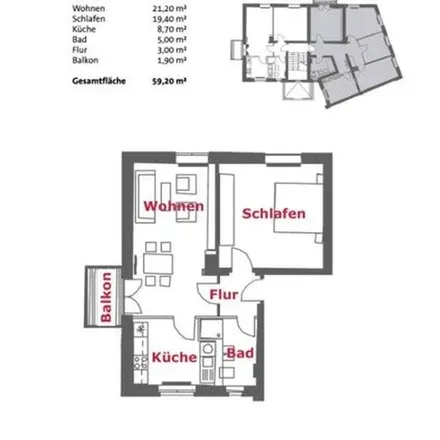 Rent this 2 bed apartment on Hermann-Seidel-Straße 16 in 01279 Dresden, Germany