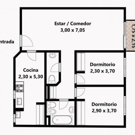 Buy this 2 bed apartment on Avenida Juan Bautista Alberdi 840 in Caballito, C1424 BYV Buenos Aires
