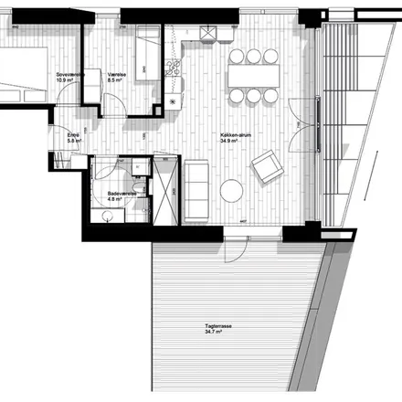 Rent this 3 bed apartment on Gammel Kirkevej 31 in 8700 Horsens, Denmark