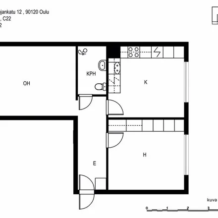 Rent this 2 bed apartment on Tarkka-ampujankatu 12 in 90120 Oulu, Finland