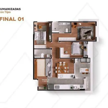 Buy this 3 bed apartment on Rua Deputado Atílio de Almeida Barbosa 306 in Boa Vista, Curitiba - PR