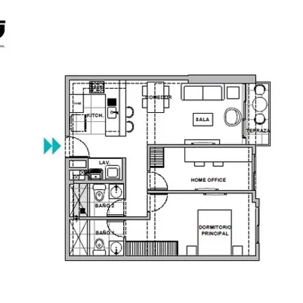 Buy this 1 bed apartment on Teniente Enrique Palacios 1154 in Miraflores, Lima Metropolitan Area 15074