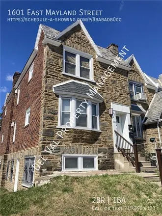Rent this 2 bed townhouse on 1601 East Mayland Street in Philadelphia, PA
