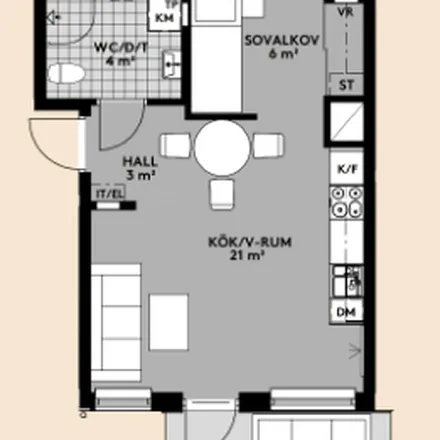 Rent this 1 bed apartment on Silverskattsvägen in 184 44 Åkersberga, Sweden