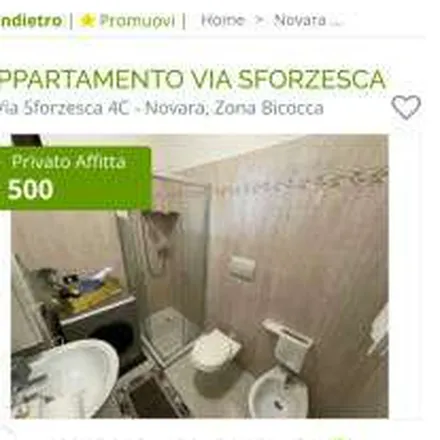 Rent this 2 bed apartment on Via Sforzesca in 28100 Novara NO, Italy