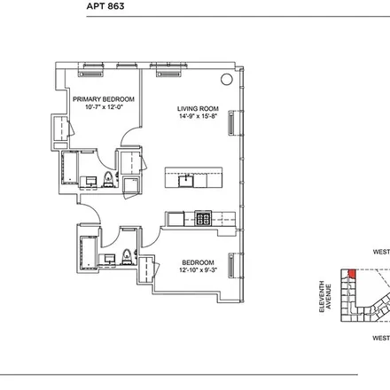 Image 4 - Mercedes House, 770 11th Avenue, New York, NY 10019, USA - Apartment for rent
