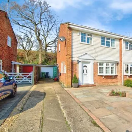 Buy this 3 bed duplex on Kingdom Hall of Jehovahs Witnesses in Gloucester Gardens, Bagshot