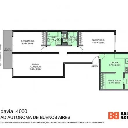 Buy this 2 bed apartment on Avenida Medrano 2 in Almagro, C1204 AAE Buenos Aires
