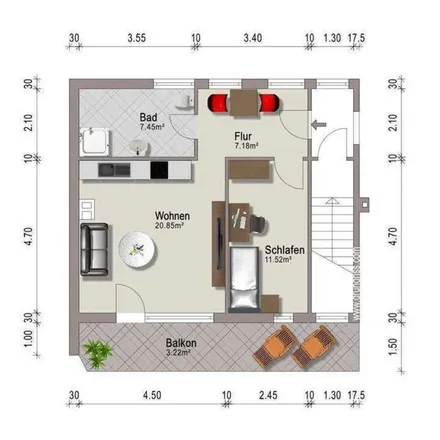 Rent this 2 bed apartment on Netto Marken-Discount in Rheinstraße 80, 65462 Ginsheim-Gustavsburg