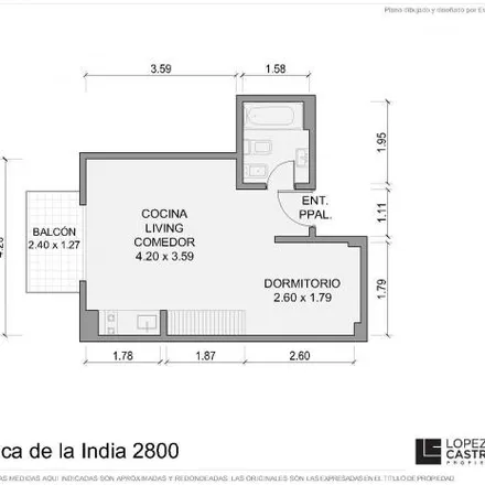 Rent this studio apartment on República de la India 2847 in Palermo, C1425 FAB Buenos Aires