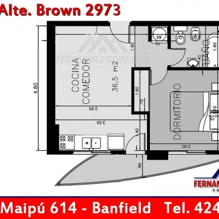 Buy this studio apartment on Almirante Brown 2977 in Partido de Lomas de Zamora, B1832 DEF Temperley