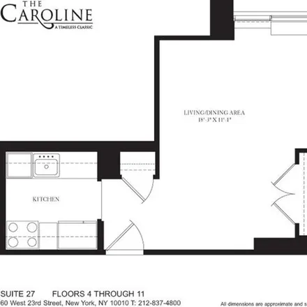 Rent this studio house on The Caroline in 700 6th Avenue, New York