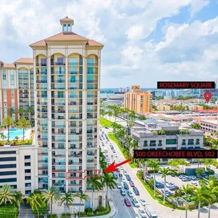 Rent this 3 bed condo on CityPlace South Tower Parking Garage in Alabama Avenue, West Palm Beach