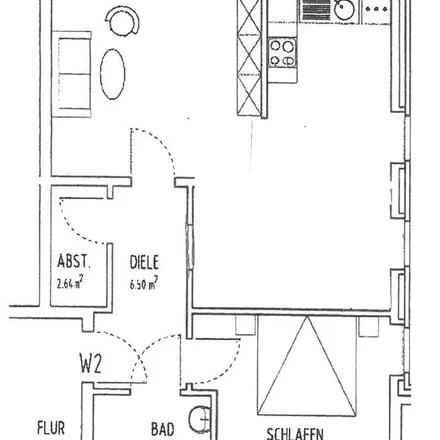 Rent this 2 bed apartment on Rheinstraße 39 in 47799 Krefeld, Germany