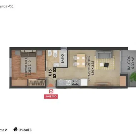 Buy this 1 bed apartment on Aaron Castellanos 432 in Luis Agote, Rosario