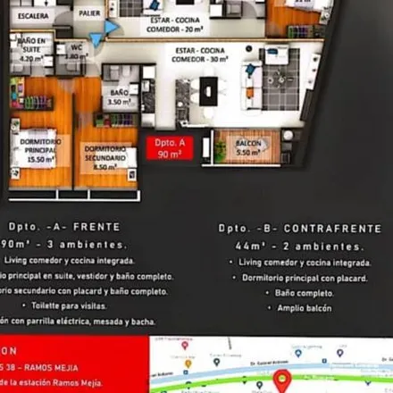 Buy this 2 bed apartment on Las Heras 48 in Partido de La Matanza, B1704 EKI Ramos Mejía