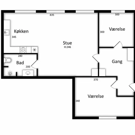 Rent this 3 bed apartment on Algade 34A in 4760 Vordingborg, Denmark