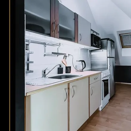 Rent this 1 bed apartment on Vodafone Czech Republic a. s. in Laurinova, 155 00 Prague