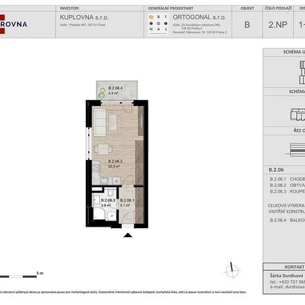 Rent this 1 bed apartment on Na Stínadlech 422 in 397 01 Písek, Czechia