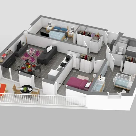 Rent this 4 bed apartment on 52 Cours de Québec in 33300 Bordeaux, France