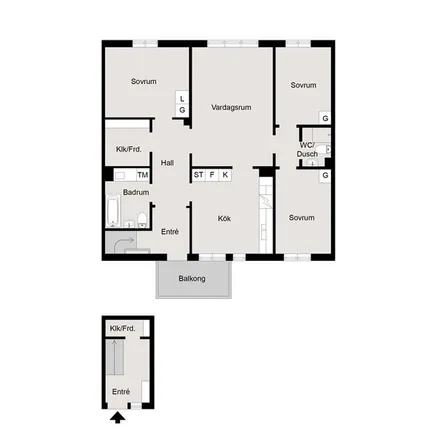 Rent this 1 bed apartment on Noltorpsvallen in Nolhaga, Klämmavägen