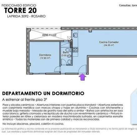 Buy this 1 bed apartment on Francisco Narciso Laprida 3100 in General San Martín, Rosario