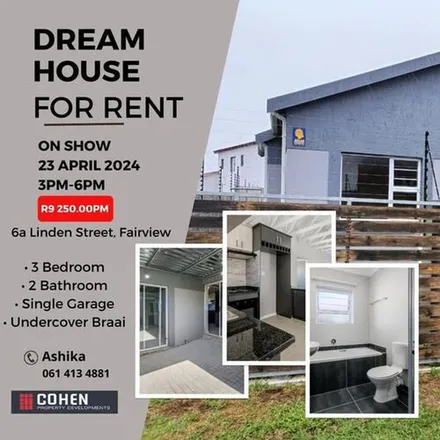Rent this 3 bed apartment on Mimosa Road in Nelson Mandela Bay Ward 6, Gqeberha